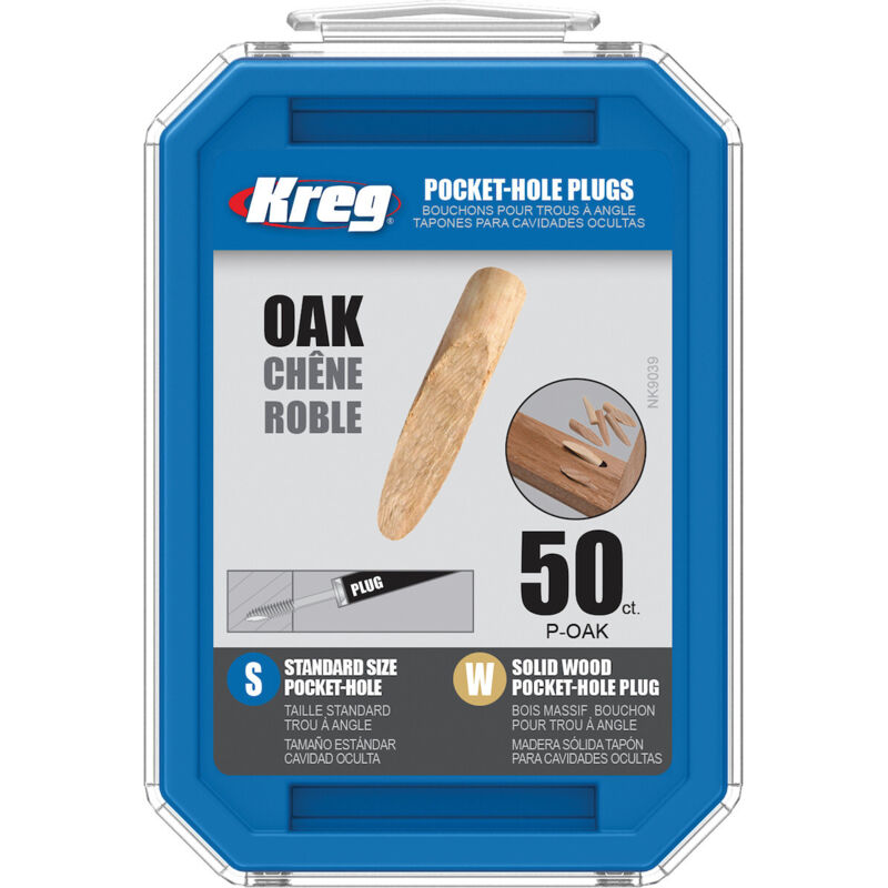 Pocket-Hole Chevilles en bois massif raccourcissables - 50 pièces ( p-oak ) - Kreg