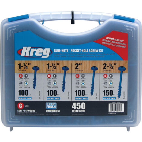 Kreg SK03B Pocket-Hole Assortiment de vis - 450 pièces