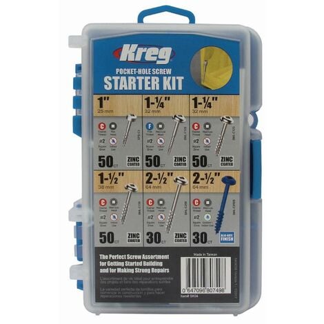 KREG SK04 Kit di avviamento per viti a tazza 260 pezzi - SK04-INT