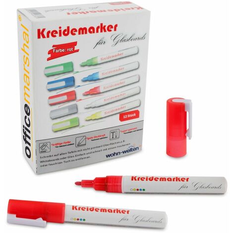 Kreidemarker 12er-Set Rot