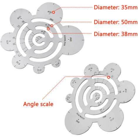 Kreisförmiger Winkelmesser aus Edelstahl – 9,5 cm Modell zum Zeichnen präziser Kurven und Winkel