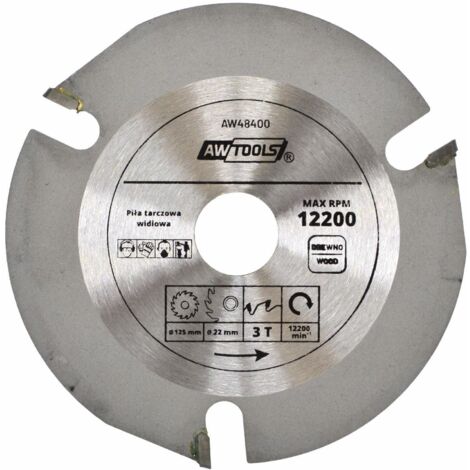 Kreissägeblatt awtools 125mmx22x3z Hartmetallzähne schnell