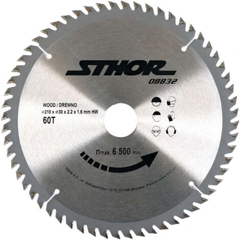 Kreissägeblatt Holzsägeblatt Professional in vers. Ausführungen  +210mmx30mm / 60 Zähne