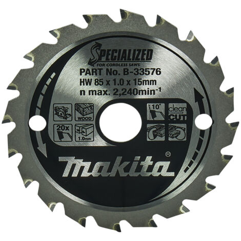 Kreissägeblatt Makita Metallisch 85 mm 20 Zähne