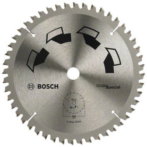 Kreissägeblatt SPECIAL D 184 mm Durchmesser 16 mm Z 48  BOSCH 2609256890