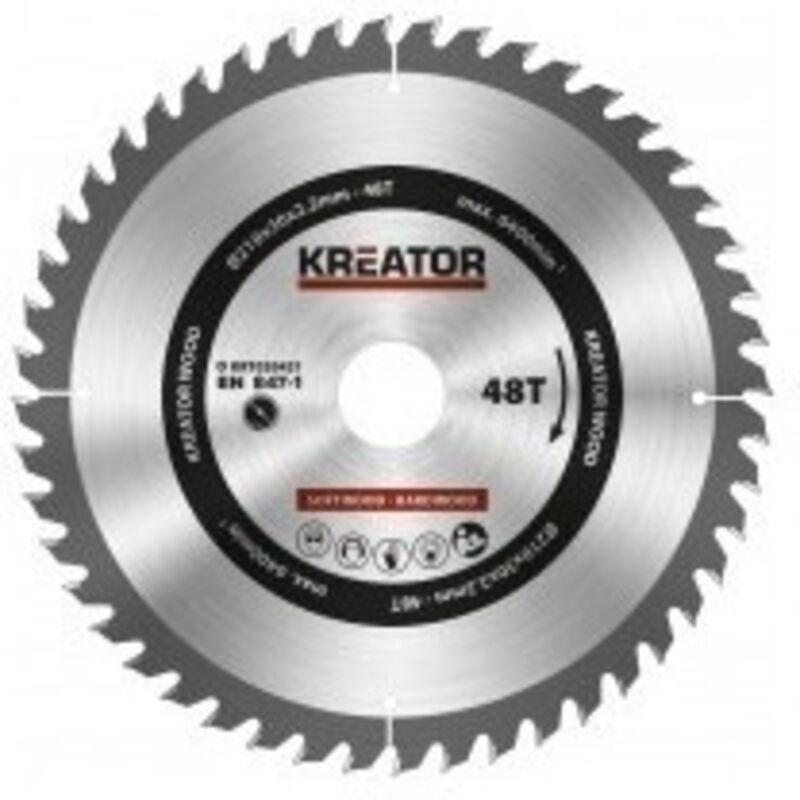 Kreator Kreissägeblatt 254 Mm 3, 0 Mm 80 Zähne - Bohrung 30 Mm