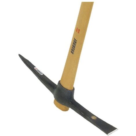 Krenhof Steinkrampen Spitzhacke geschmiedet Gewicht 2,5 kg mit Holzstiel 550 mm