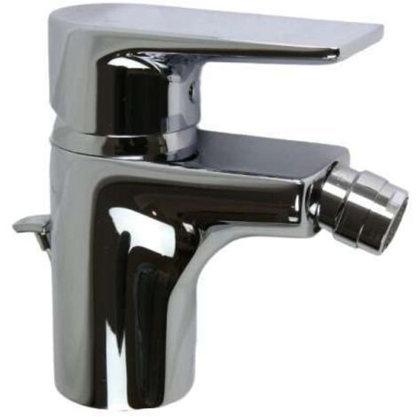 Kreos Design Bidetarmatur Einhebel-Bidetbatterie mit Ablaufgarnitur ALPHA chrom 69221