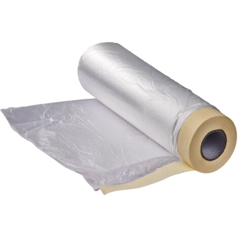 Krepp-Klebeband Abklebeband Malerkrepp Abdeckband mit Folie 270 cm x 16 m PE
