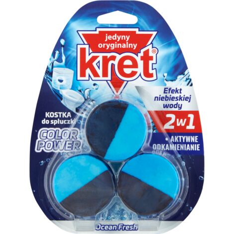Kret Color Power Ocean Fresh - Flush Block 3x50g - Decalcificazione e Freschezza