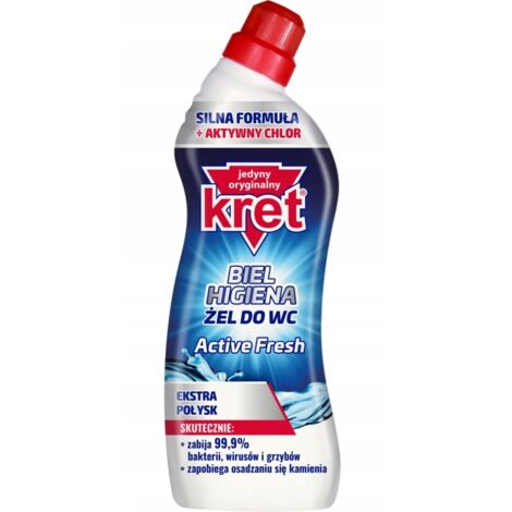 Kret Toilettengel 750ml – aufhellend, desinfizierend, entfernt Kalk und Gerüche