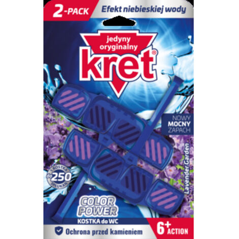 Kret Toilettenwürfel Color Power Lavendelgarten 2X40G