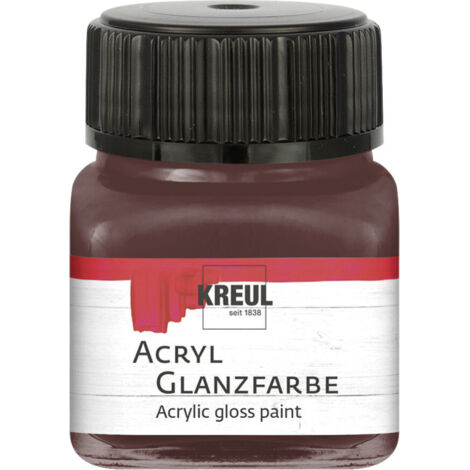 Kreul Acryl Glanzfarbe dunkelbraun 20 ml Verzierfarbe