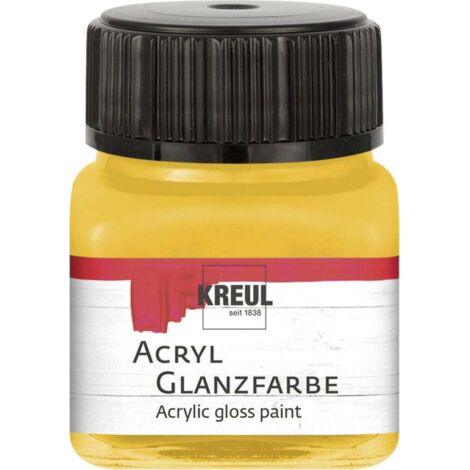 Kreul Acryl Glanzfarbe dunkelgelb 20 ml Verzierfarbe