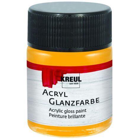 Kreul Acryl Glanzfarbe dunkelgelb 50 ml Verzierfarbe