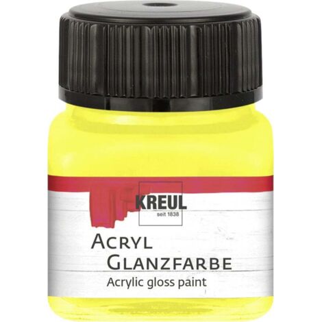Kreul Acryl Glanzfarbe gelb 20 ml Verzierfarbe