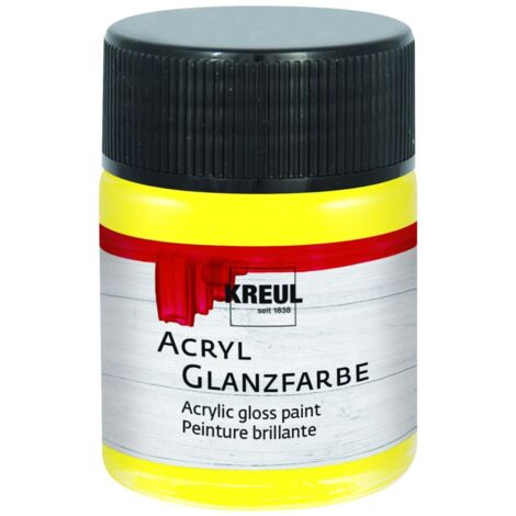 Kreul Acryl Glanzfarbe gelb 50 ml Verzierfarbe