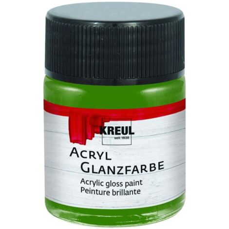 Kreul Acryl Glanzfarbe olivgrün 50 ml Verzierfarbe