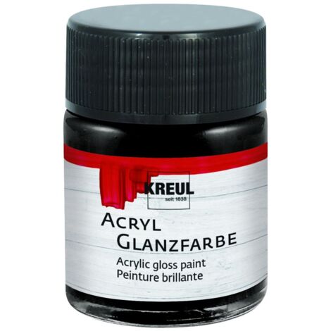 Kreul Acryl Glanzfarbe schwarz 50 ml Verzierfarbe