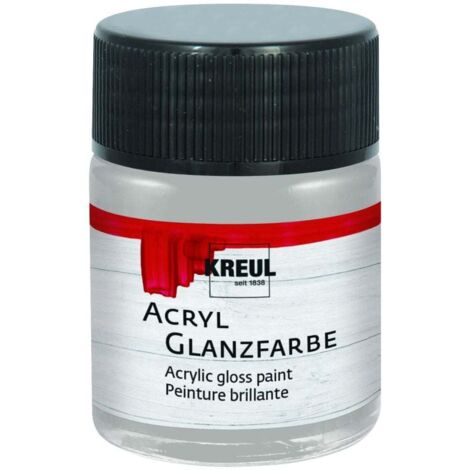 Kreul Acryl Glanzfarbe silber 50 ml Verzierfarbe