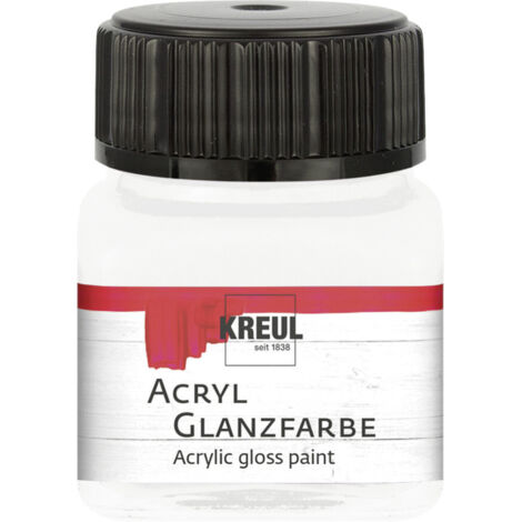 Kreul Acryl Glanzfarbe weiß 20 ml Verzierfarbe