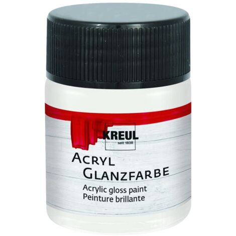 Kreul Acryl Glanzfarbe weiß 50 ml Verzierfarbe
