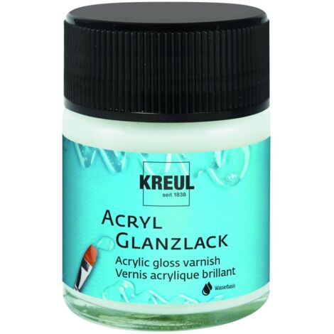Kreul Acryl-Glanzlack auf Wasserbasis transparent 50 ml Verzierfarbe