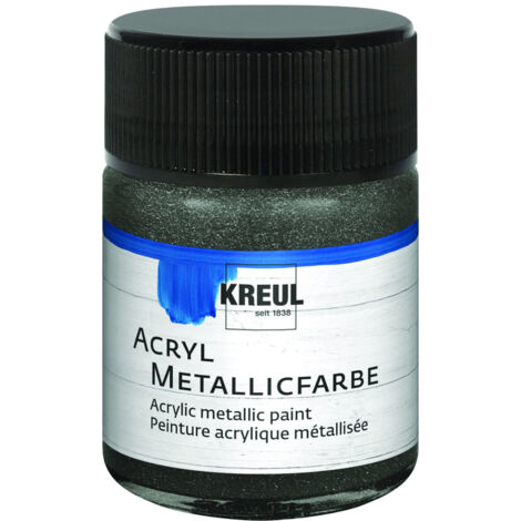 Kreul Acryl Metallicfarbe anthrazit 50 ml Verzierfarbe