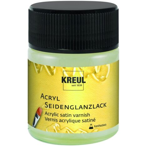 Kreul Acryl-Seidenglanzlack auf Kunstharzbasis transparent 50 ml Verzierfarbe