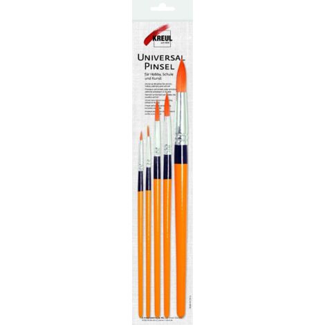 Kreul Hobby Line Universalpinsel Synthetics rund, 5er Set Pinsel & Stifte