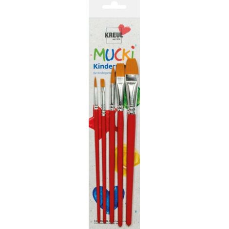 Kreul Mucki Kinderpinsel 5er Set Textilfarbe