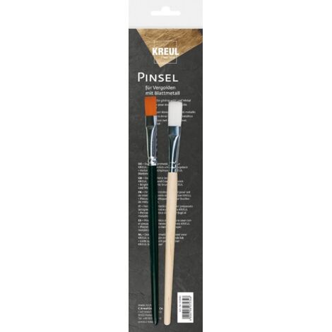 Kreul Pinsel für Vergolden mit Blattmetall 2er Set Pinsel & Stifte