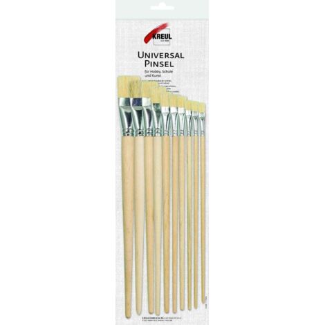 Kreul Universalpinsel Borste flach 10er Set Pinsel