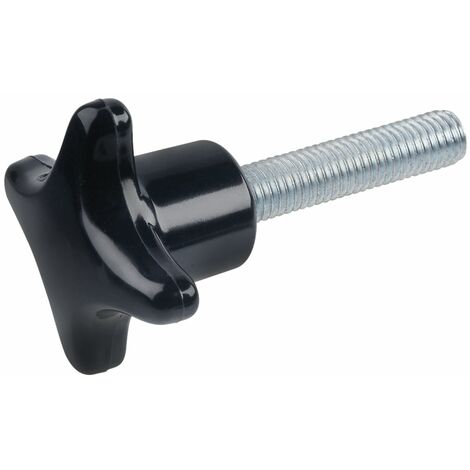 Kreuzgriffschraube DIN6335 Kunststoff Außen ø 32 mm mit Gewindestift M 6 x 15 mm
