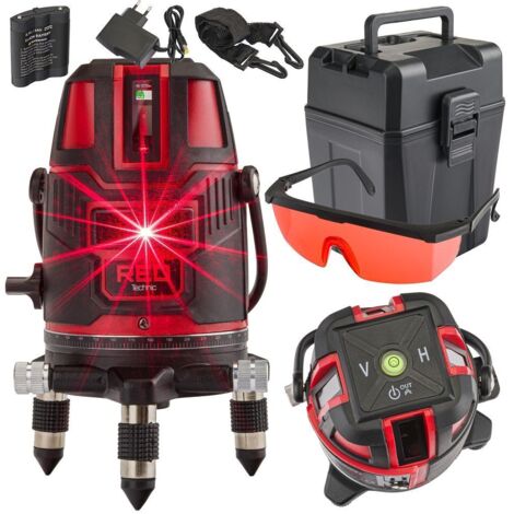 Kreuzlinienlaser 360° Kreuzlinienlaser Rot 40m, Laser Wasserwaage IP 54