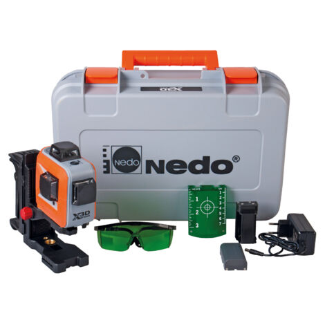 Kreuzlinienlaser X-Liner 3d green grün/grau/orange Nedo 460876