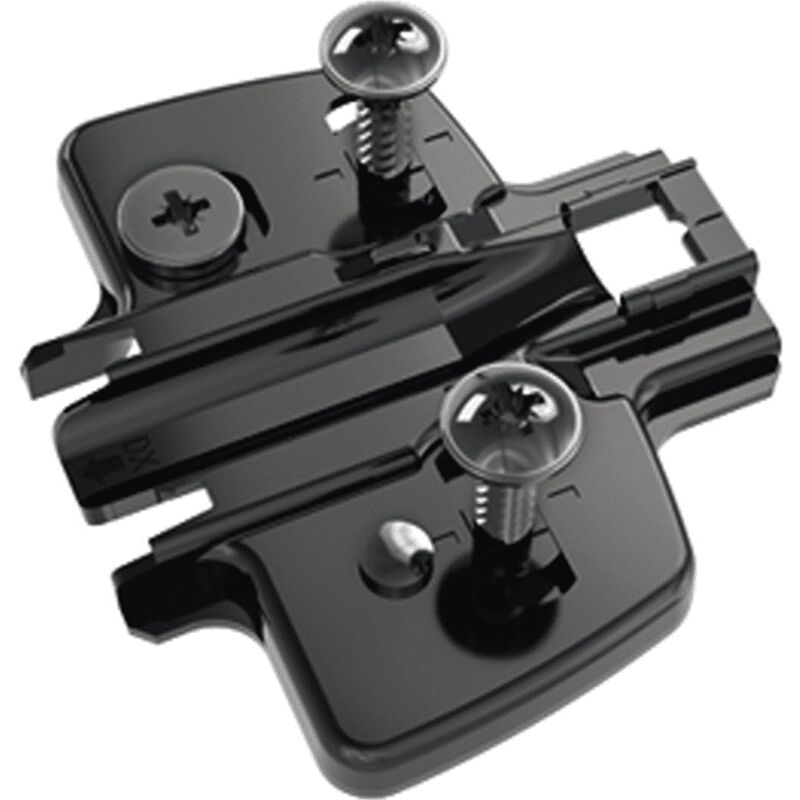 Hettich - Möbel-Kreuzmontageplatte, Distanz 0mm, Sensys 8099, 9091811, obsidianschw. vern.