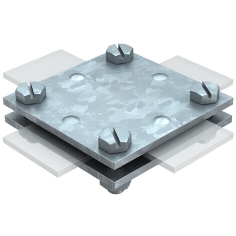 Kreuzverbinder flach für Flachleiter - 60 x 60 mm