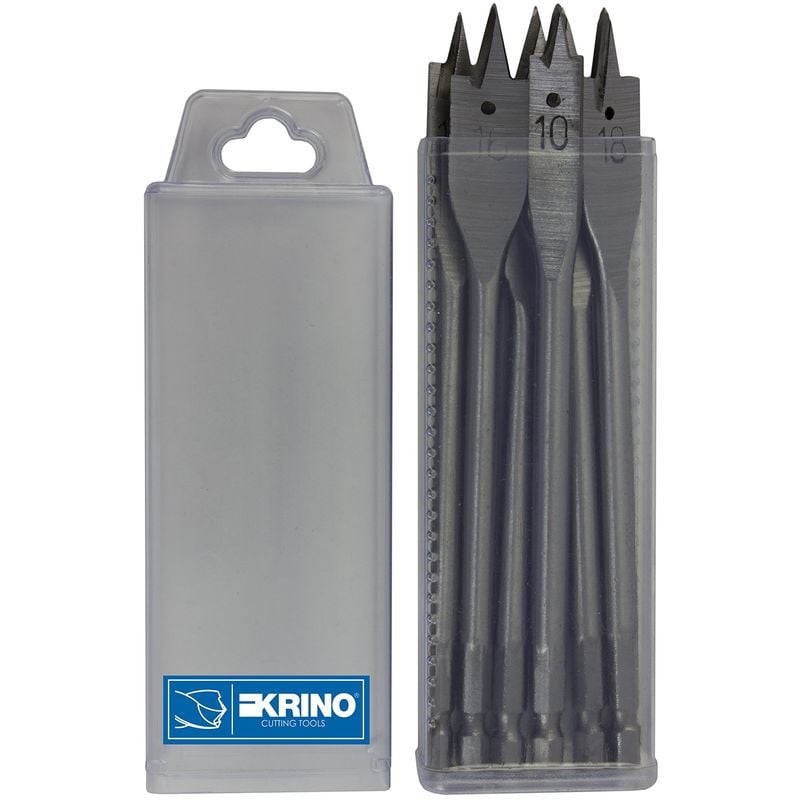 Mw-tech - Krino 05055100 - Set Mecchie Piatte per Legno, Codolo Esagonale ¼' - 6 Pezzi