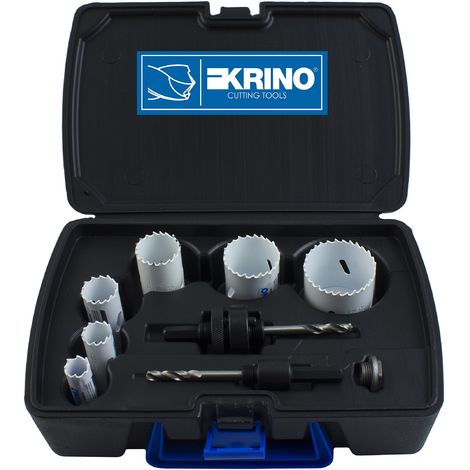 Krino 21013202k - Set di Seghe Bimetalliche al Cobalto "Speciale Per Eletticisti" - 9 Pezzi