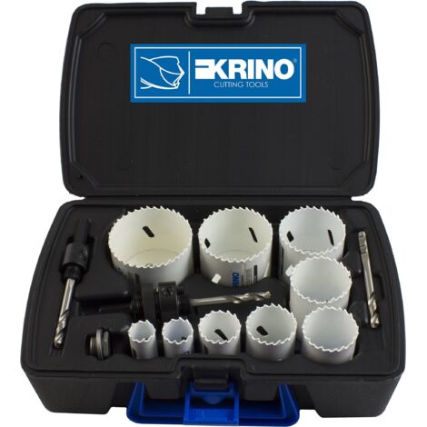 Krino 21013205k - Set di Seghe A Tazza Bimetalliche al Cobalto "Kit per installatori" - 13 Pezzi