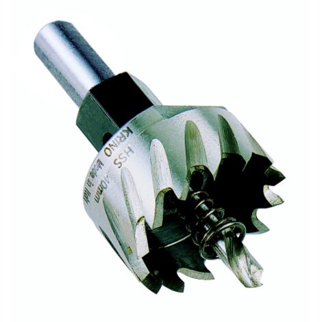 Krino fresa perforatrice per trapano a tazza 26 mm  in acciaio HSS-G per forare ferro ghisa leghe metalliche con gambo e punta pilota varie misure Metallo 26 mm