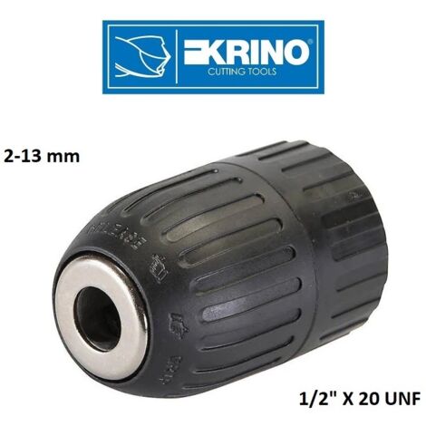 KRINO MANDRINO AUTOSERRANTE 1/2" 20 UNF NO CHIAVE PER ELETTROUTENSILI REVERSIBILI
