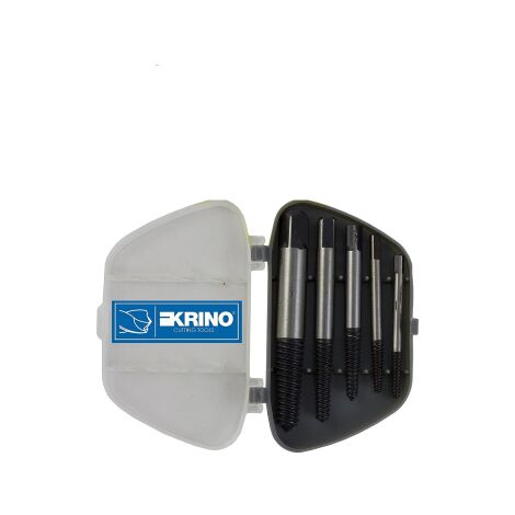 Krino set estrattori conici in acciaio per viti spezzate e prigionieri 1-5 mm in astuccio