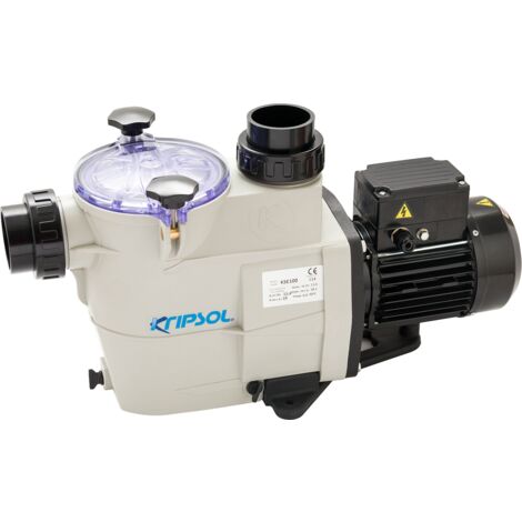 Kripsol – Pompe de filtration pour piscine 29,5 m³/h – Débit max 29,5 m³/h – Moteur monophasé 3 CV – Inox 316 – KS300T