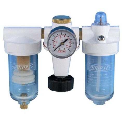 KRIPXE REGULADOR+PURIFICADOR AIRE+ACEITE+MANOMETRO 1/2