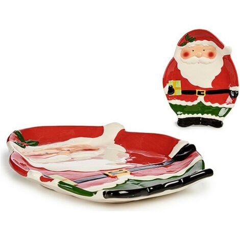 Krist+ Centro de Mesa Papá Noel Rojo Cerámica