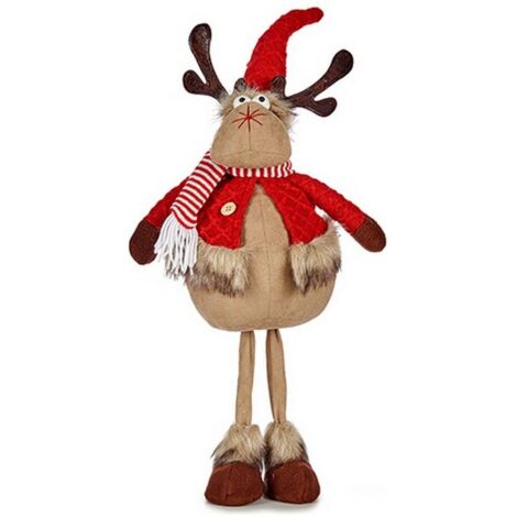 Krist Renne de Noël Rouge Marron Polyester 24x63x27 cm