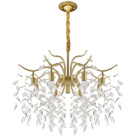 Kristall Kronleuchter, Modern Lüster Kreativ Deckenlampe Hängelampe Vintage Pendelleuchte für Wohnzimmer Esszimmer Schlafzimmer