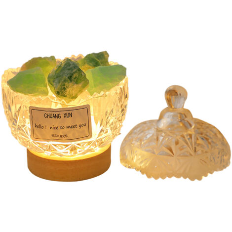 Kristall-Salzlampe, 100 cm, aus orange/rosa/violettem Glas, 750 g – Luftreiniger und Aromatherapie